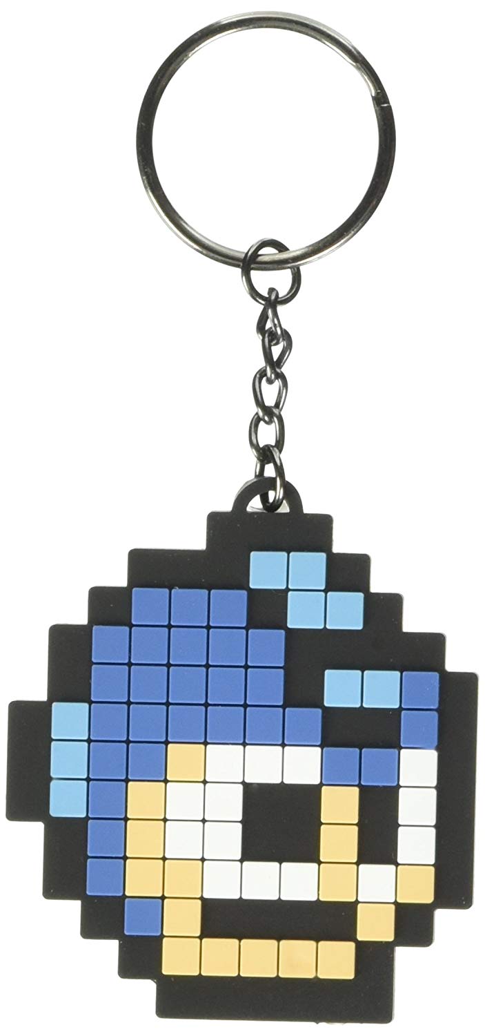 Megaman Kopf Gummi Schlüsselanhänger