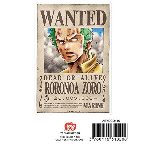 One Piece - Wanted Luffy, Zoro - Wandsticker / Poster – Lootchest