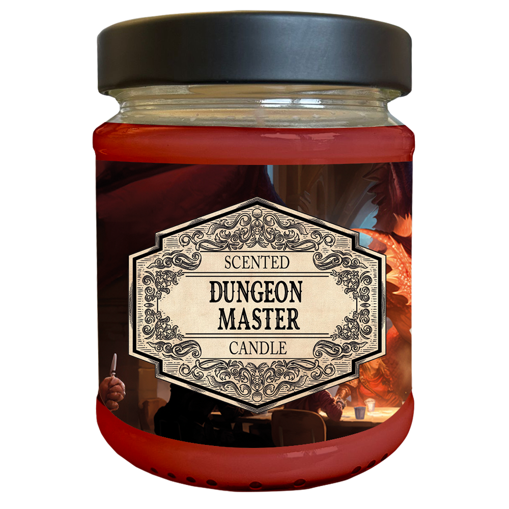 Scented Candle - Dungeon Master with surprise dice