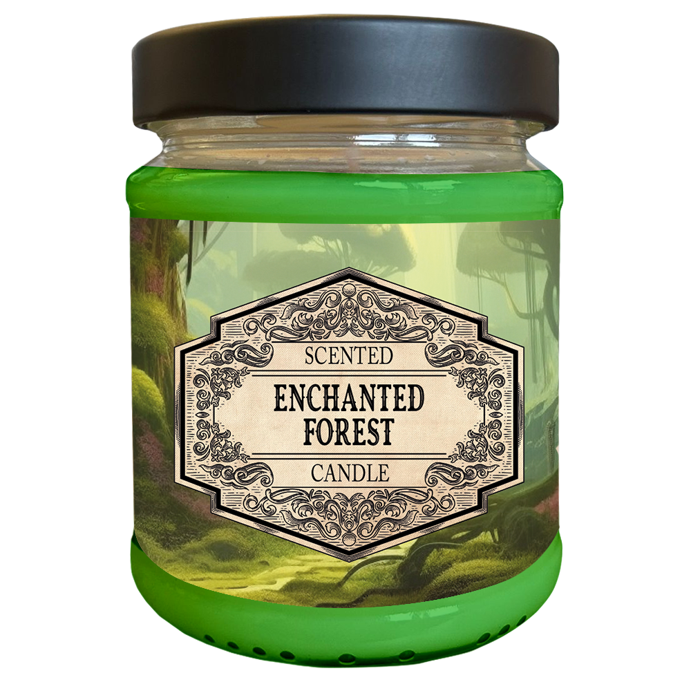 Scented Candle - Enchanted Forest with surprise dice - Fantasy Scents