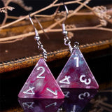 Pen and Paper Würfel Ohrringe, W4, Dungeons and Dragons Schmuck, DND