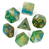 DND Würfelset „4 Farben“ Polyeder Acryl Würfel 7 teilig für Dungeons and Dragons und RPG