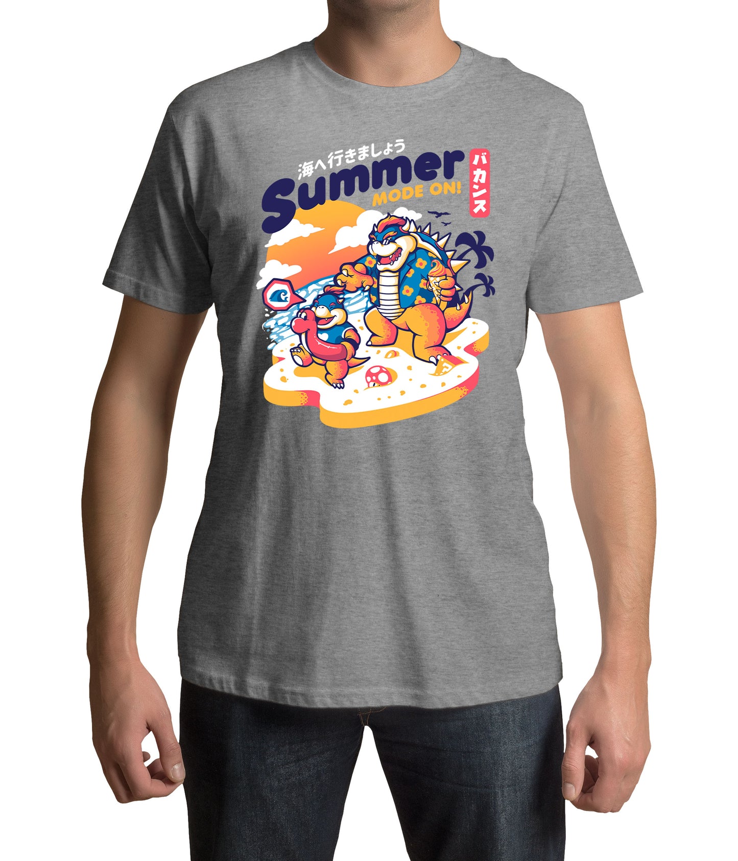 Super Mario Bowser T-Shirt, Summer Mode on, nerdshirt