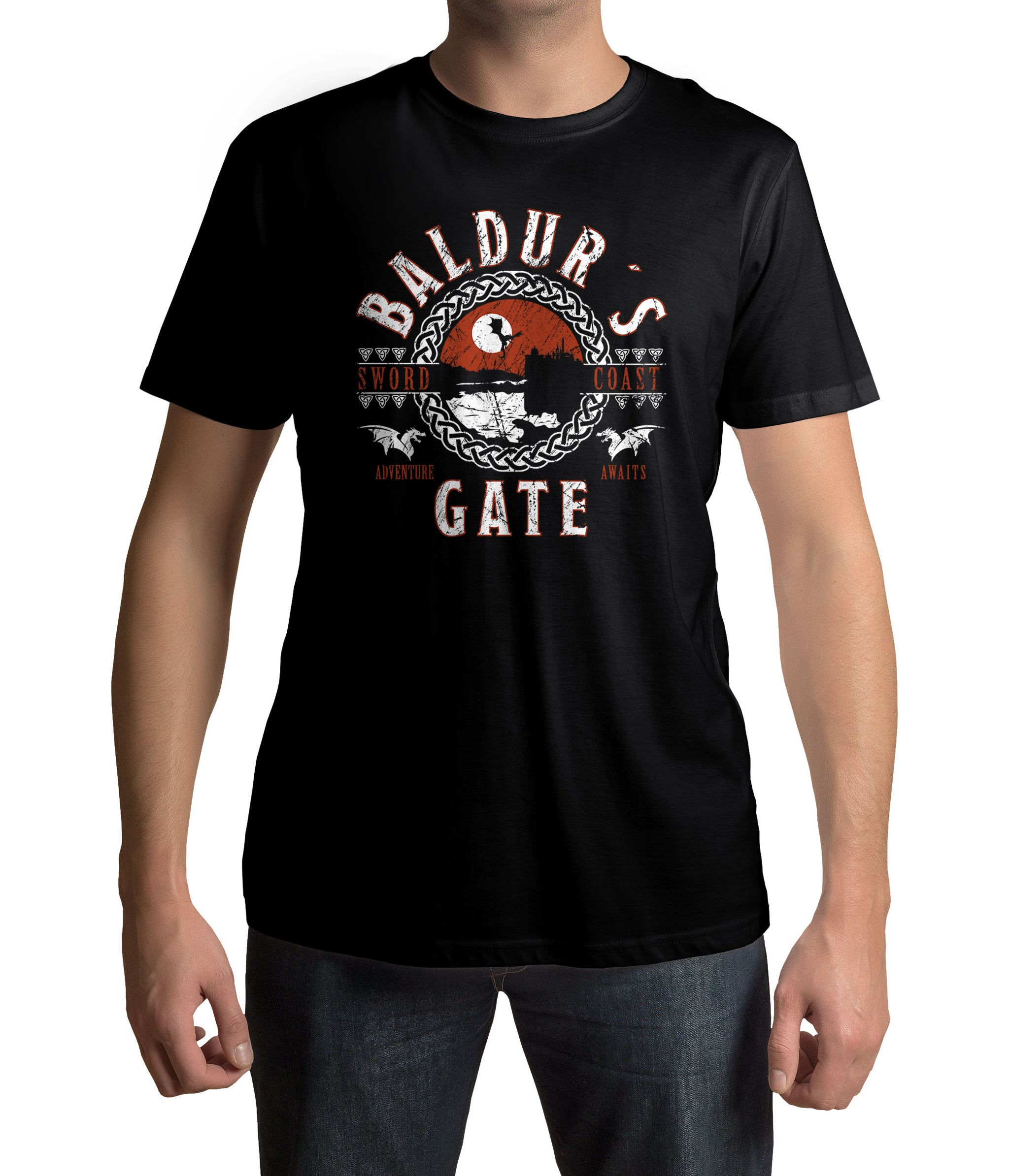 Baldurs Gate T-Shirt, Sword coast, Save the City Nerdshirt