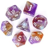 DND Würfelset „4 Farben“ Polyeder Acryl Würfel 7 teilig für Dungeons and Dragons und RPG