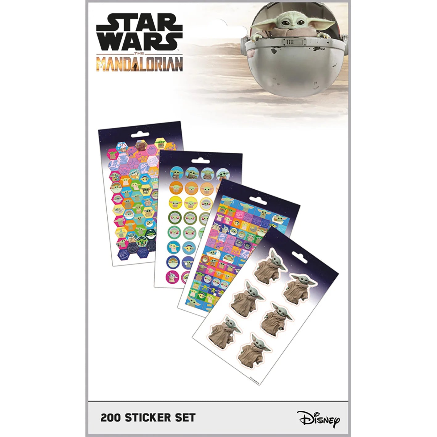 Star Wars - The Mandalorian - The Child 200 Sticker Set