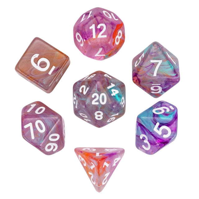 DND Würfelset „Wirbel“ – Polyeder Würfel für Dungeons & Dragons & RPG