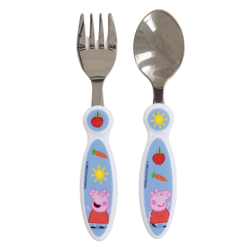 Peppa Pig - Metall-Besteckset - Gabel und Löffel