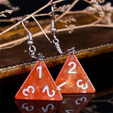 Pen and Paper Würfel Ohrringe, W4, Dungeons and Dragons Schmuck, DND