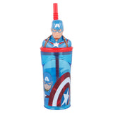 Marvel - Captain America - Trinkbecher mit Strohhalm