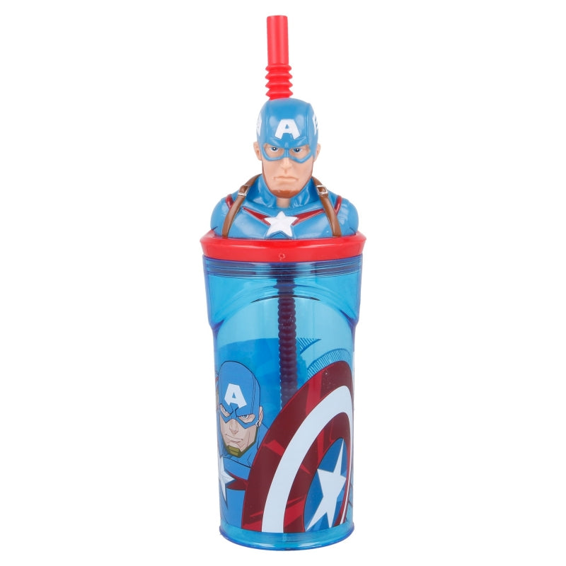 Marvel - Captain America - Trinkbecher mit Strohhalm