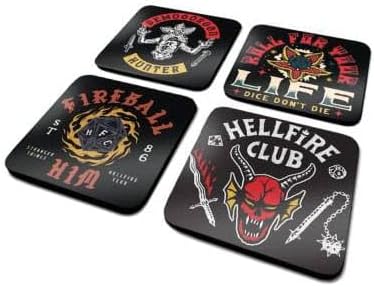 Stranger Things Untersetzer Set, Hellfire Club Untersetzer Stranger Things