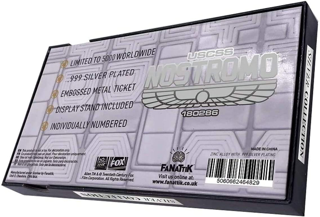 Alien - Alien-Limited Edition Boarding Ticket versilbert - Replik