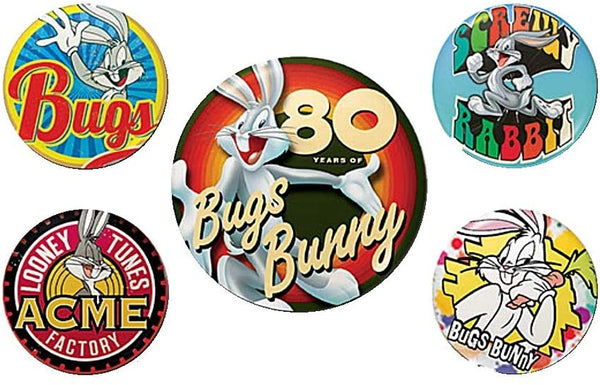 Looney Tunes - Bugs Bunny 80th Anniversary Buttons Badge Pack