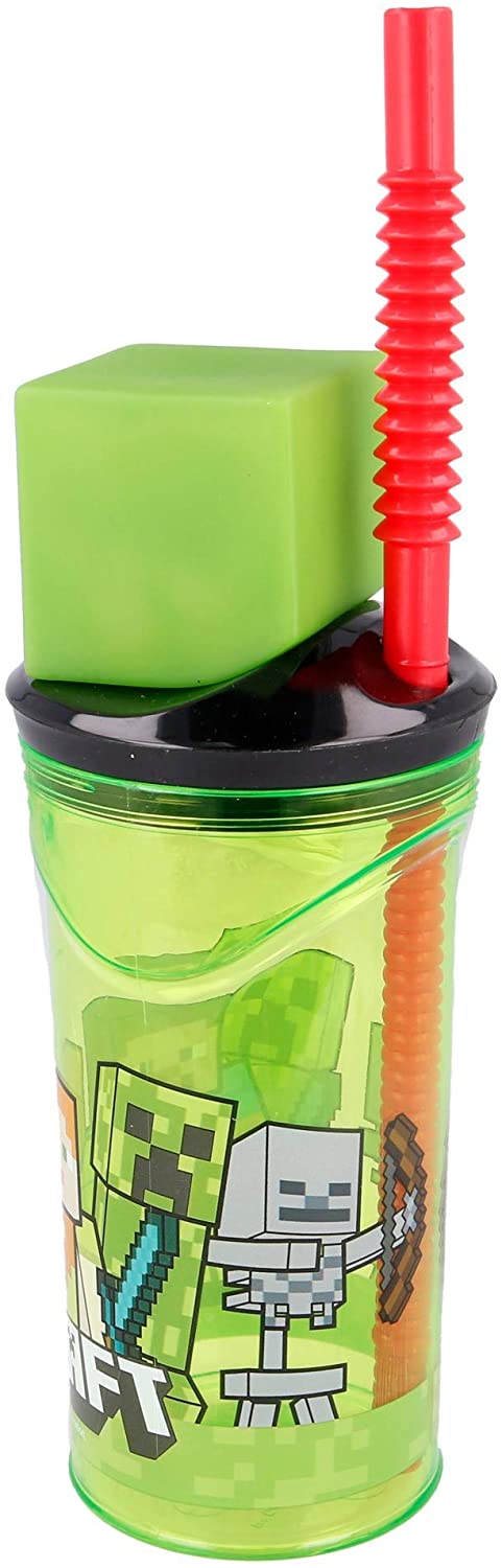 Minecraft - Creeper - Trinkbecher mit Strohhalm