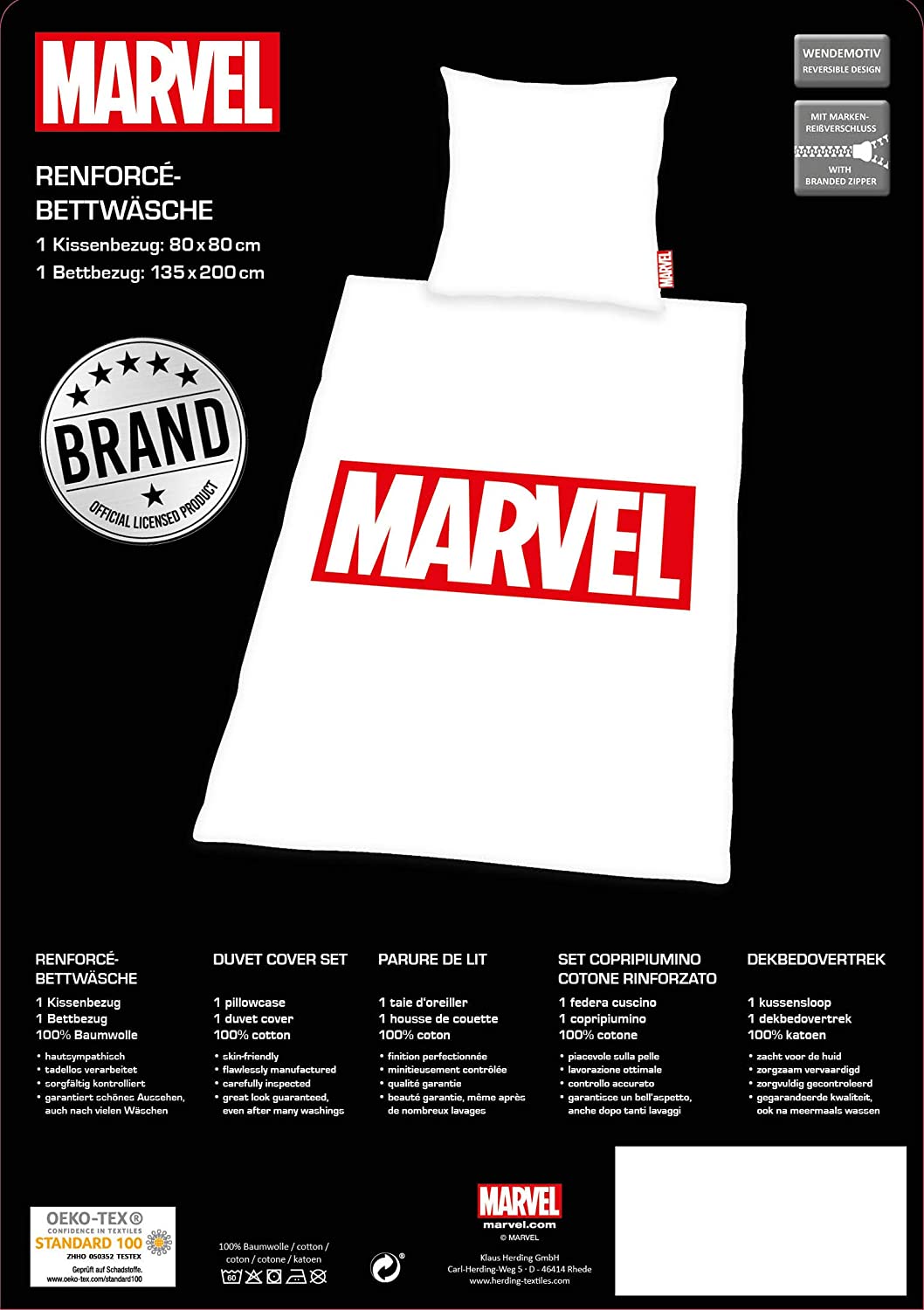 Marvel - Bettwäsche (Weiß)