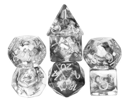 DND Würfelset"Acryl Wirbel" - Würfel für Dungeons & Dragons Schwarz