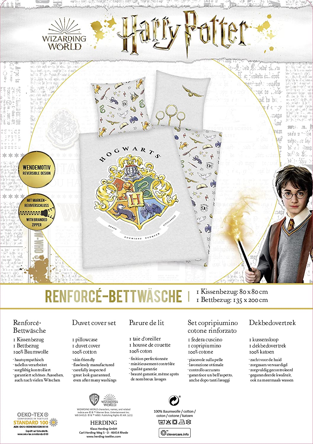 Harry Potter - Bettwäsche (Grau)