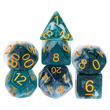 DND Würfelset „Zweifarben Glitzer“ Polyeder Würfel für Dungeons and Dragons und RPG