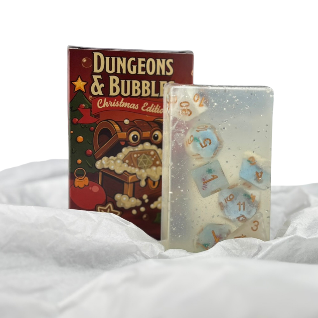 Christmas Edition Dungeons and Bubbles Seife mit Würfelset - Fantasy Scents