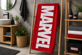 Marvel Handtuch, 70x140, Rot mit Marvel Logo, Baumwolle