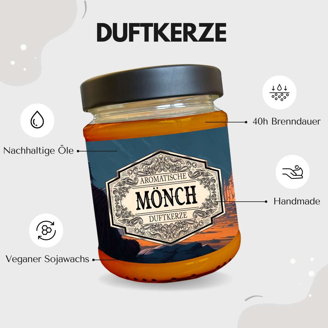 Duftkerze Mönch mit Überraschungswürfel