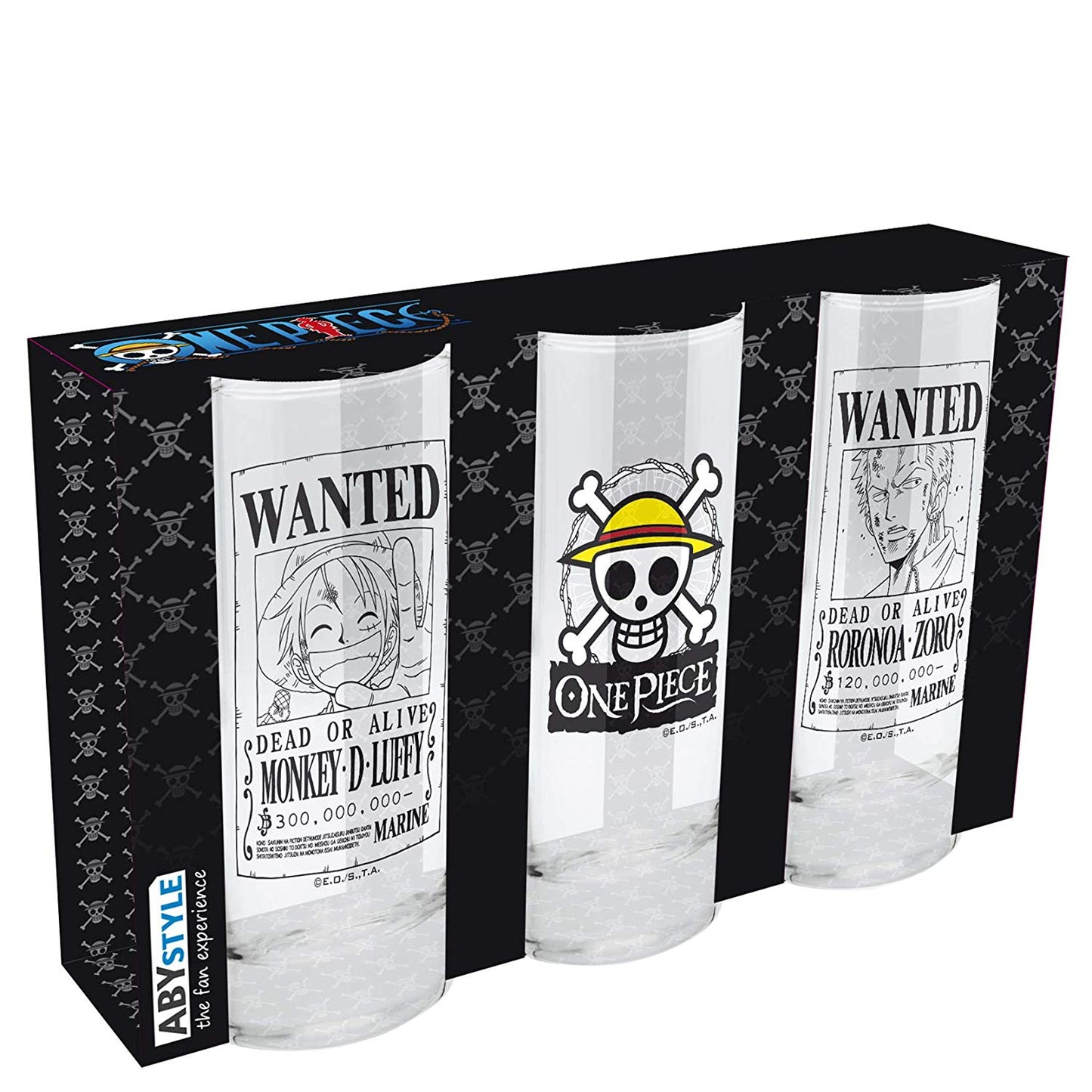 One Piece - Gläser 3er Set 300 ml