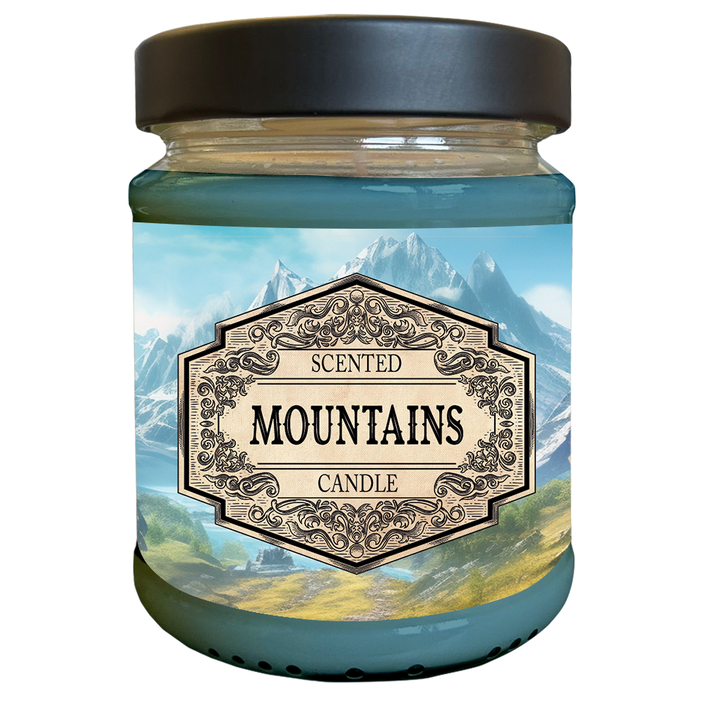 Scented Candle - Mountains with surprise dice