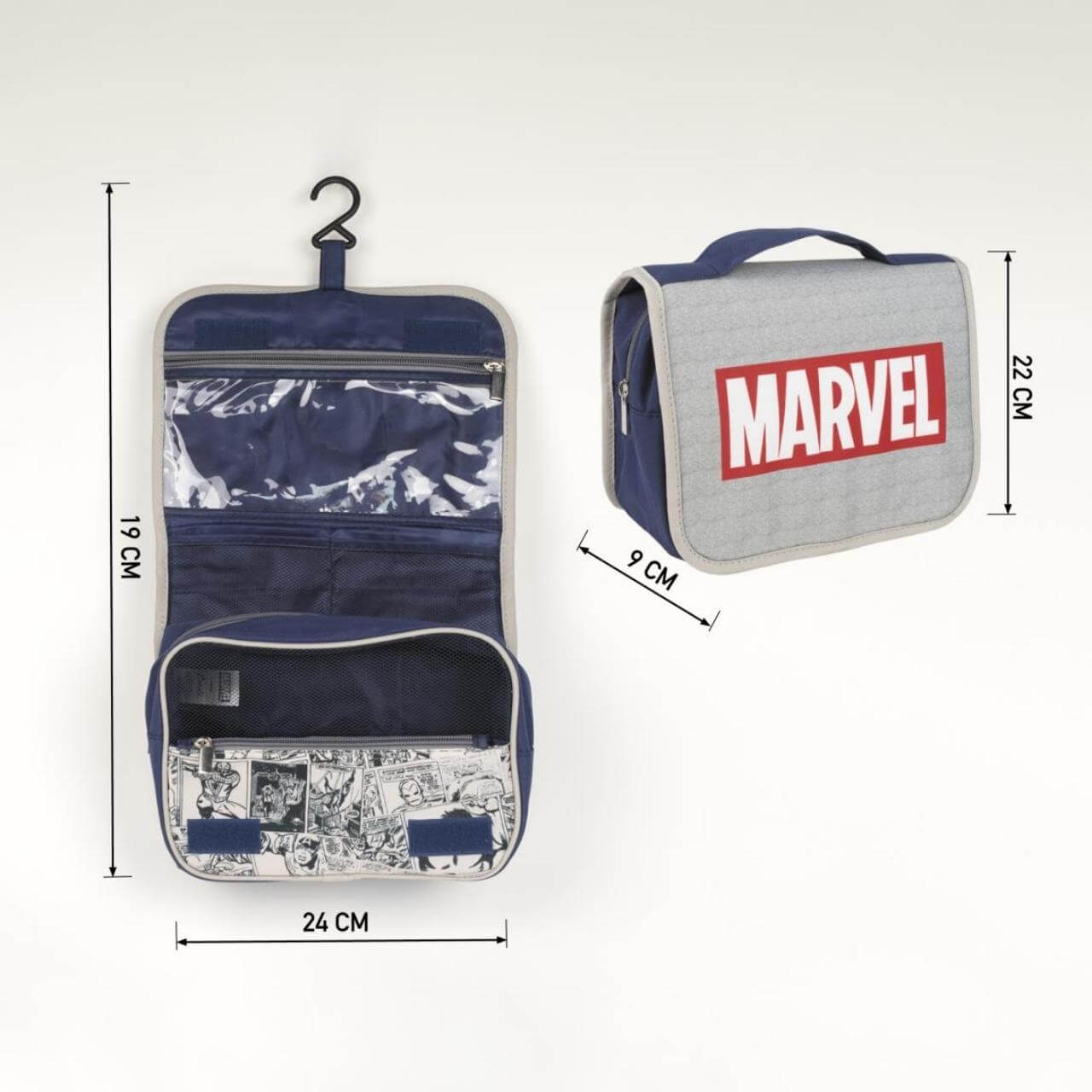 Marvel - Großer Kulturbeutel Grau