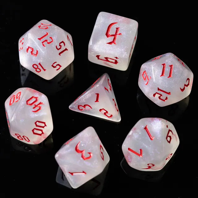 DND Würfelset „Glitter Dice“ – Polyeder Würfel für Dungeons & Dragons & RPG
