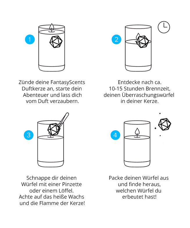 Duftkerze Mönch mit Überraschungswürfel