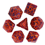 DND Würfelset „Crackle“ Resin Polyeder Würfel 7 teilig für Dungeons and Dragons und RPG