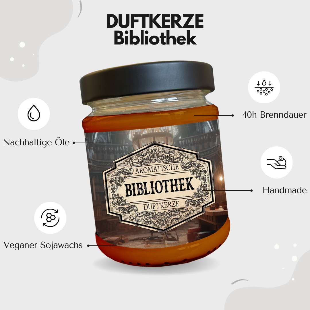 Duftkerze Bibliothek, Lesen, Cozy Reading Duftkerze