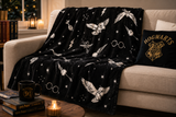 Harry Potter - Fleecedecke Supersoft - schwarz/weiß - 130x150 cm