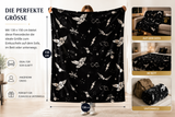 Harry Potter - Fleecedecke Supersoft - schwarz/weiß - 130x150 cm