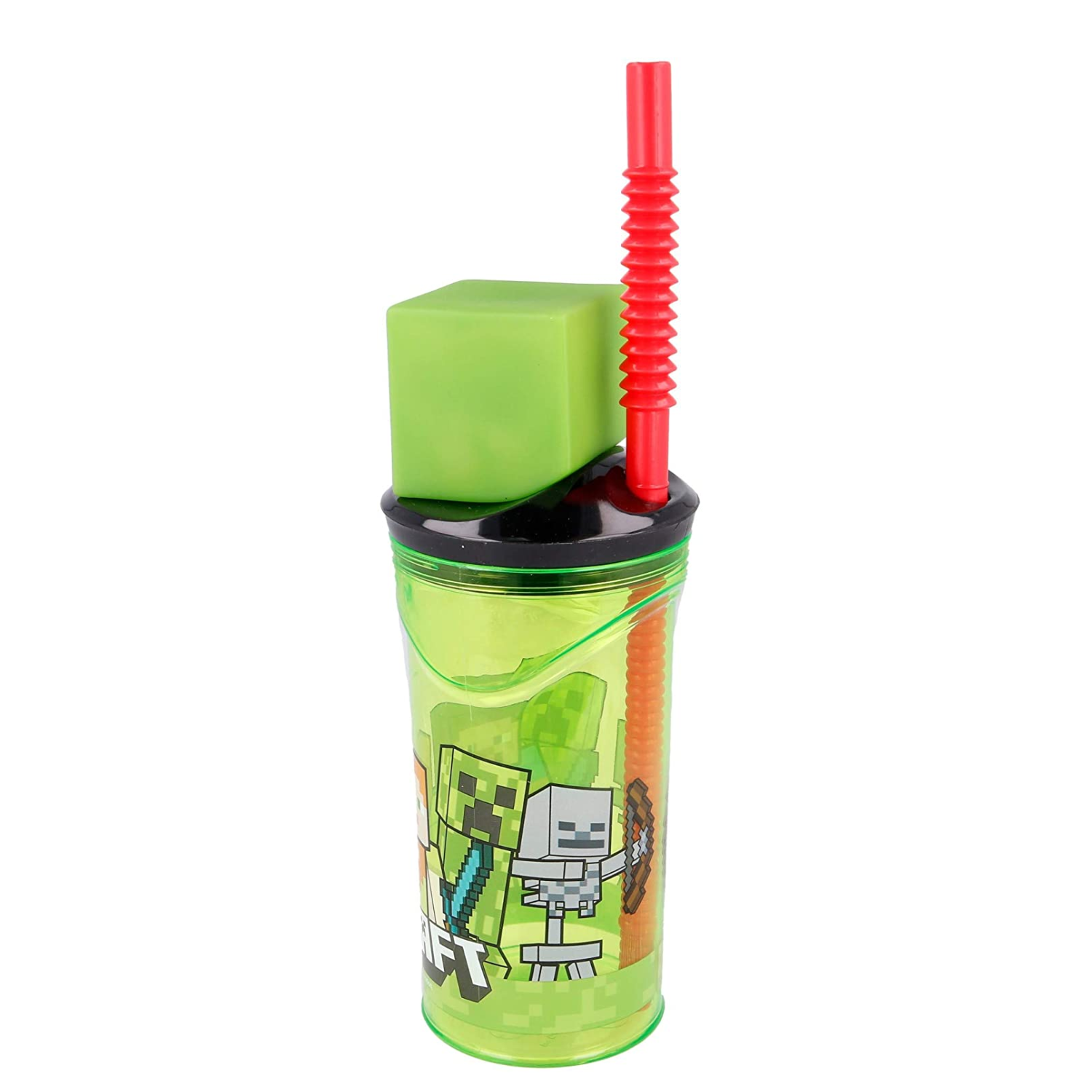 Minecraft - Creeper - Trinkbecher mit Strohhalm