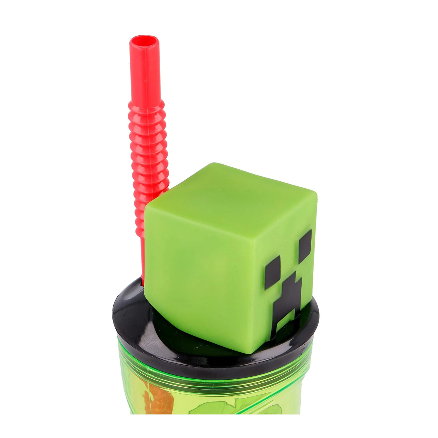 Minecraft - Creeper - Trinkbecher mit Strohhalm