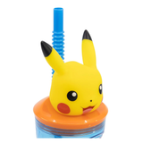 Pokemon - Trinkbecher mit 3D Kopf und Strohhalm