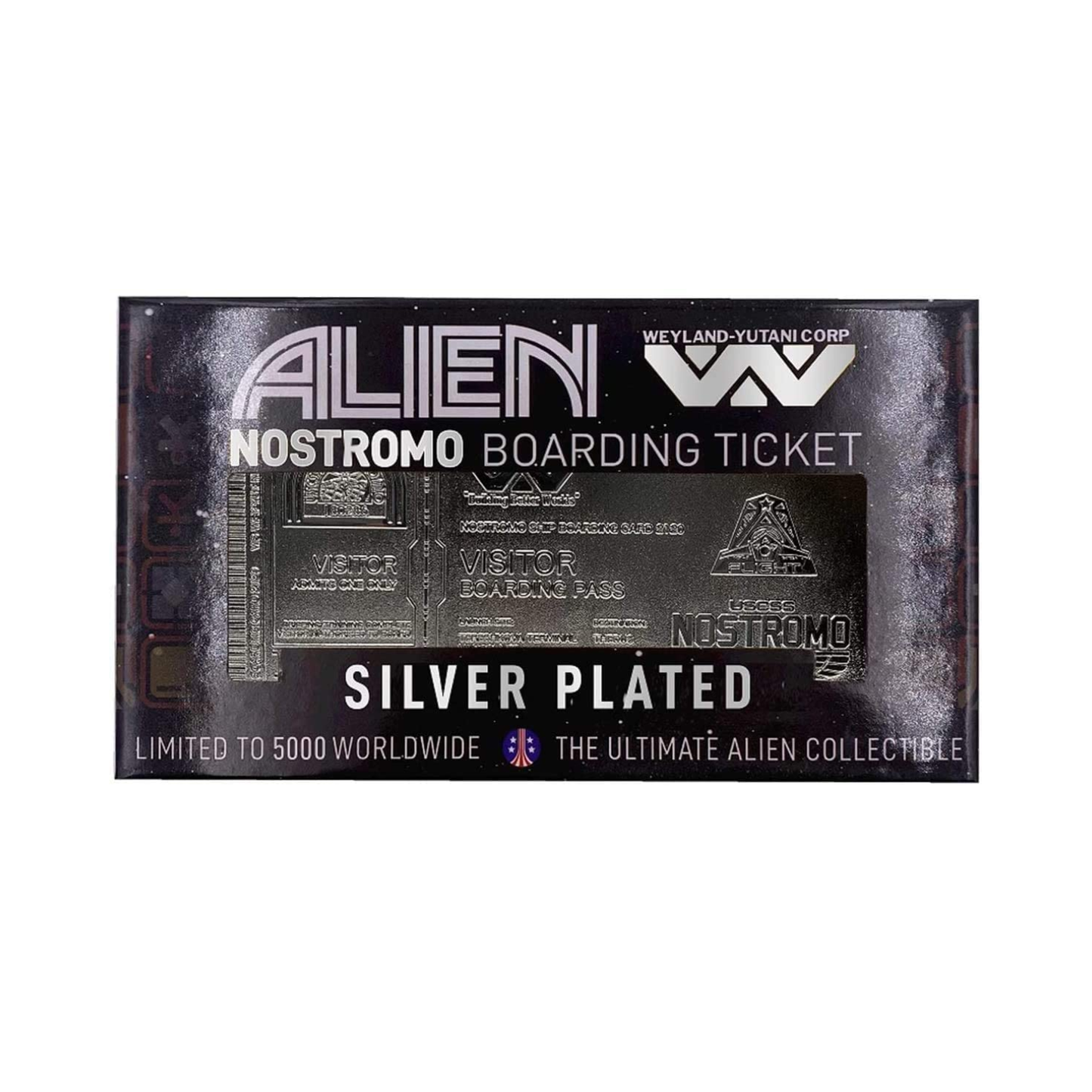 Alien - Alien-Limited Edition Boarding Ticket versilbert - Replik