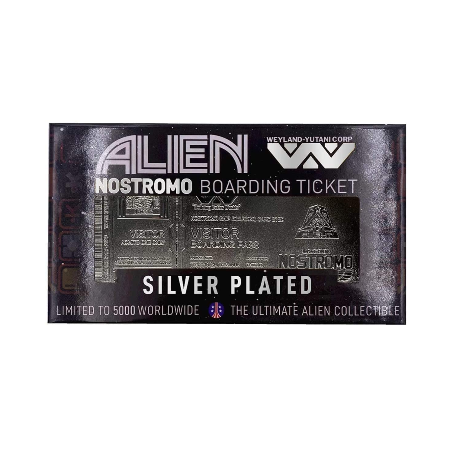 Alien - Alien-Limited Edition Boarding Ticket versilbert - Replik