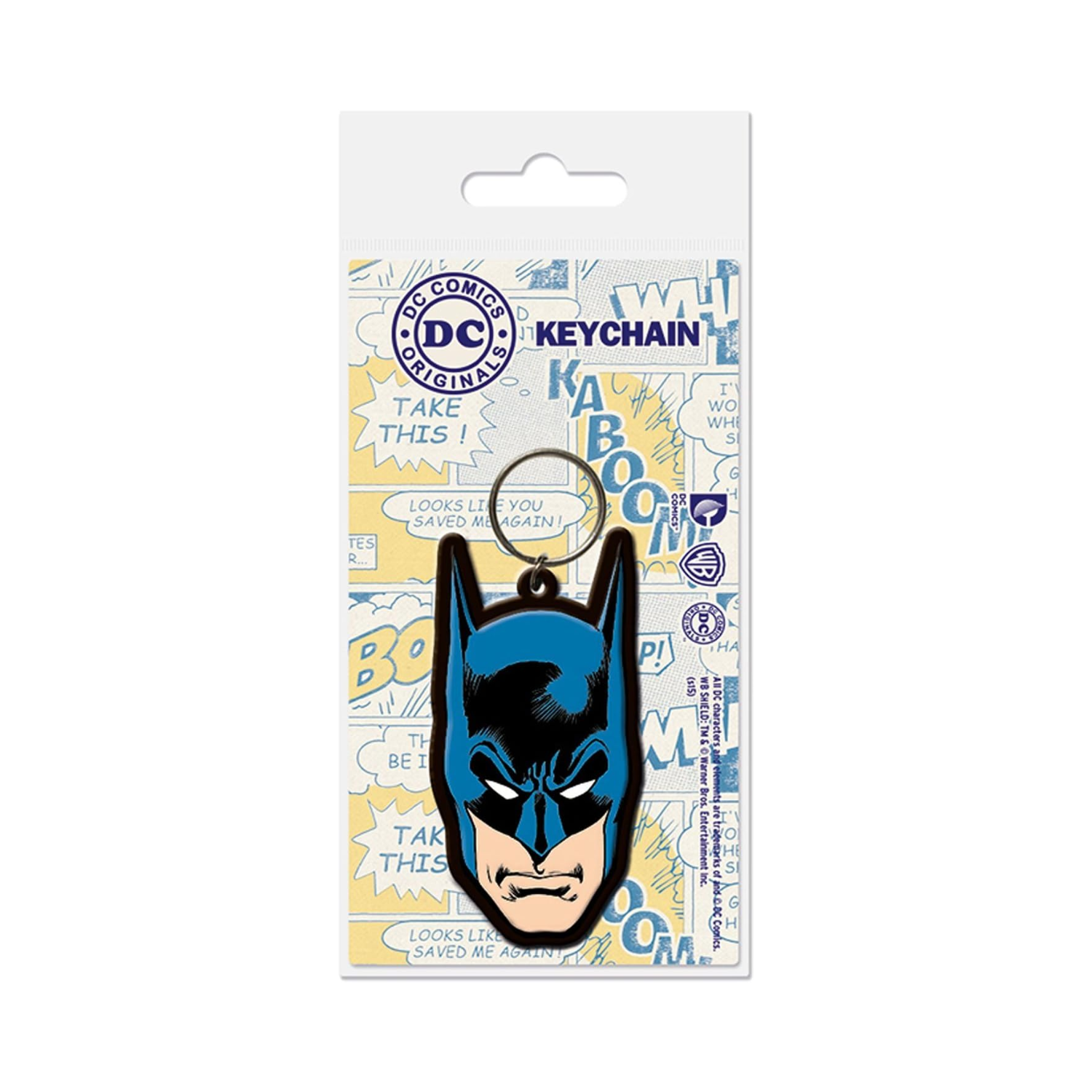 Batman - Batman Head - Gummi Schlüsselanhänger