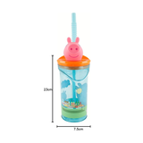 Peppa Pig - Trinkbecher mit 3D Kopf und Strohhalm