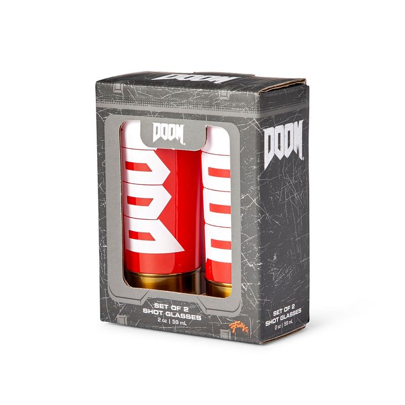 Shot Gläser der bekannten Shooter Reihe Doom, enthalten sind 2 Exemplare mit jeweils 2 oz an Kapazität. Top-Produkte für Geeks und Nerds online kaufen.