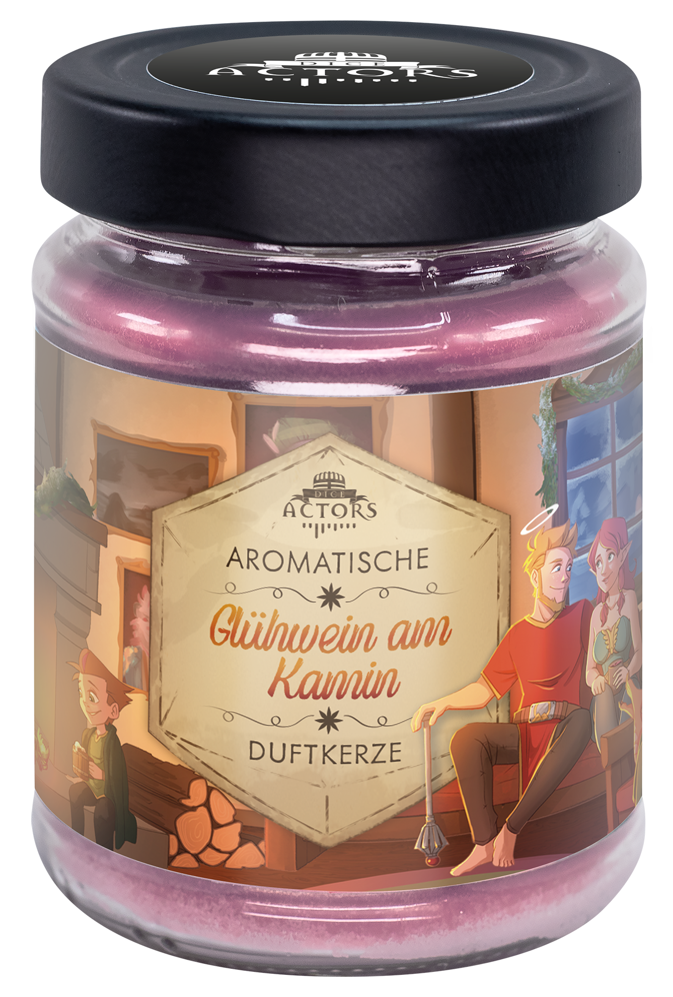 Dice Actors Duftkerze Glühwein am Kamin