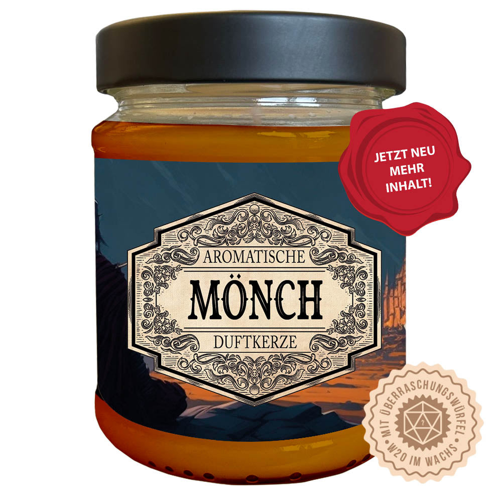 Duftkerze Mönch mit Überraschungswürfel