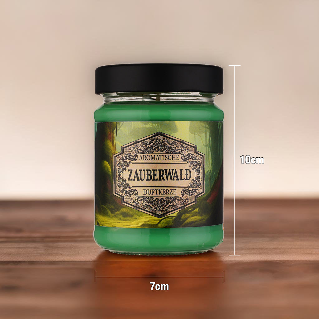 Duftkerze Zauberwald mit Überraschungswürfel