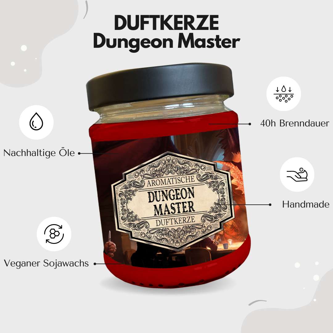 Duftkerze Dungeon Master mit Überraschungswürfel