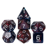 DND Würfelset „Zweifarben Glitzer“ Polyeder Würfel für Dungeons and Dragons und RPG