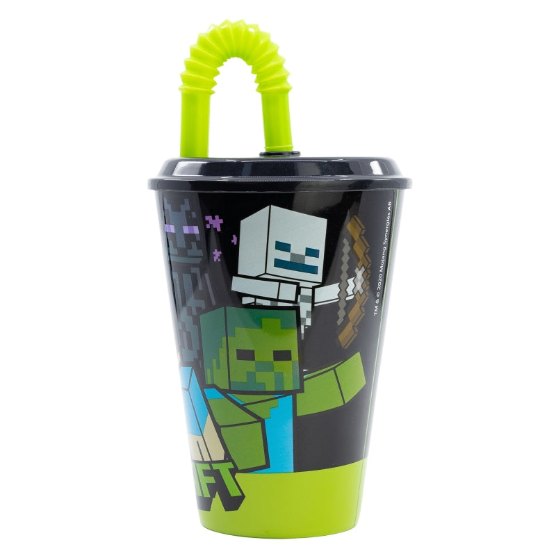 Minecraft - Trinkbecher mit Strohhalm