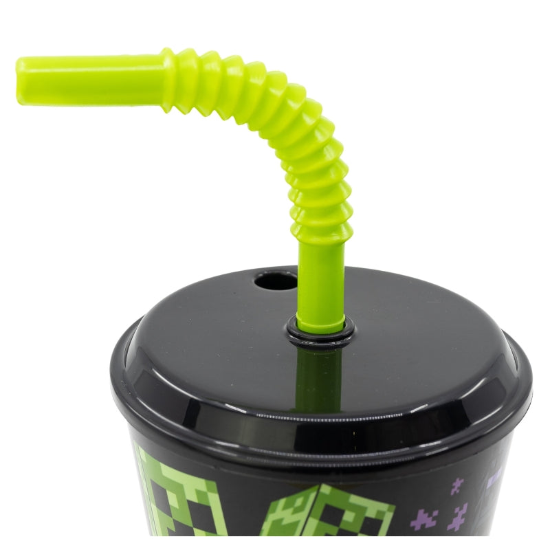 Minecraft - Trinkbecher mit Strohhalm